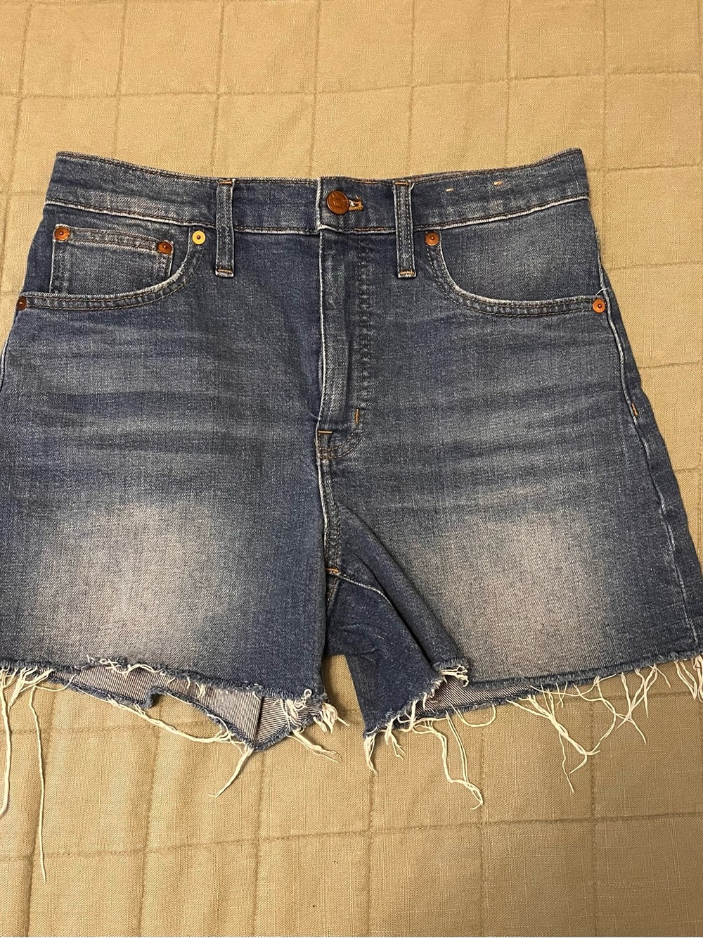 Women’s Madewell size 27 Distressed Blue Denim Cutoff Shorts